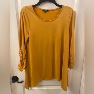 Vision 155 Mustard 3/4 Sleeve Top size M